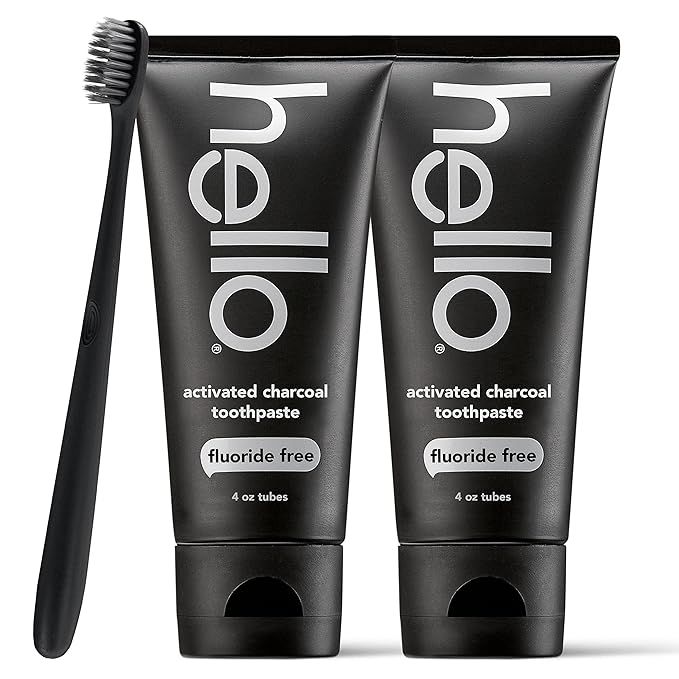 hello Activated Charcoal + Hemp Fluoride Toothpaste