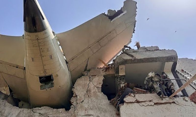 Wreckage of the Air India plane, which crashed, killing all but one passenger on board.