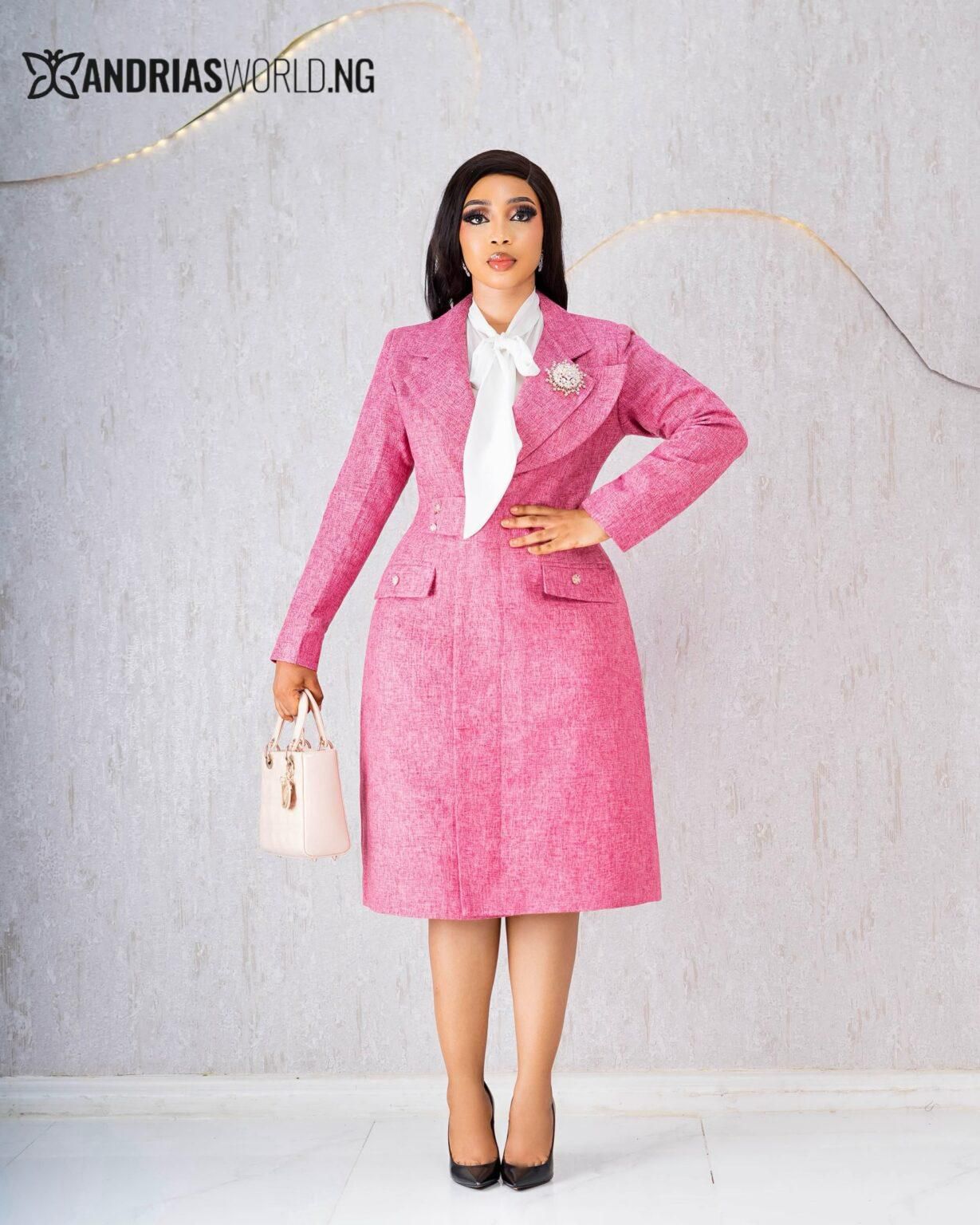 Pink Blazer Dress