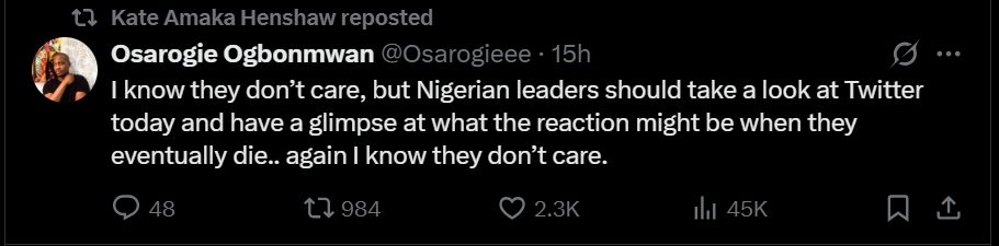 From grief to glee: Buhari’s death sparks mixed reactions from celebrities