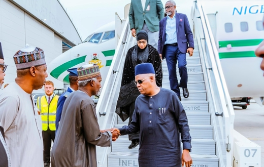 Vice President Kashim Shettima and Chief of Staff to the President, Femi Gbajabiamila arrived in London to receive the body of Nigeria’s former president, Muhammadu Buhari, who died on Sunday afternoon at the age of 82. [Channels TV]