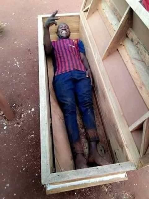 Adventurous young man dies a day after lying in a coffin to take pictures
