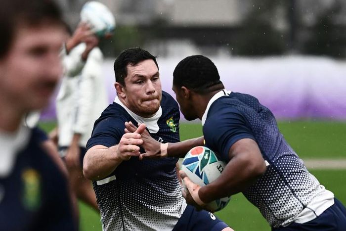 Francois Louw (L) is one of the Springboks players who are based in England
