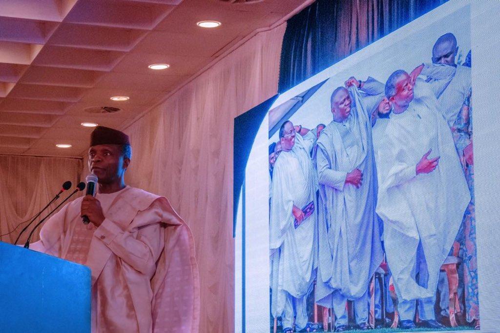 Vice President, Yemi Osinbajo at the Independence Day dinner   [Twitter/@NGRPresident]