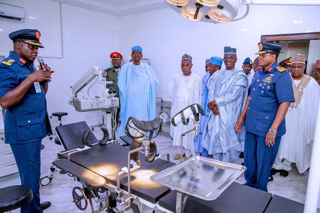 President Muhammadu Buhari says Daura NAF Reference Hospital to reduce medical tourism  [Twitter/@BashirAhmaad]
