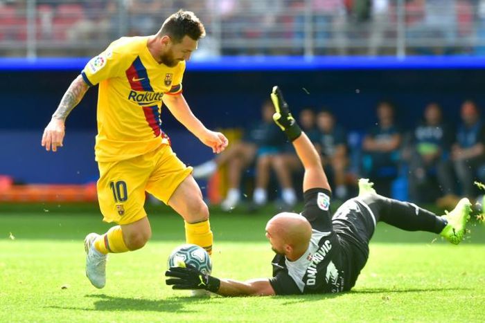 Lionel Messi scored his second goal of the season in Barcelona's 3-0 win over Eibar on Saturday.