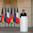 French President Emmanuel Macron (L) and German Chancellor Angela Merkel call for an end to the Turkish offensive in Syria