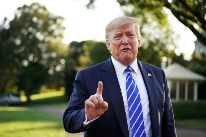 US President Donald Trump, speaking to the media outside the White House on August 30, 2019, said new tariffs against Chinese goods 'are on.'