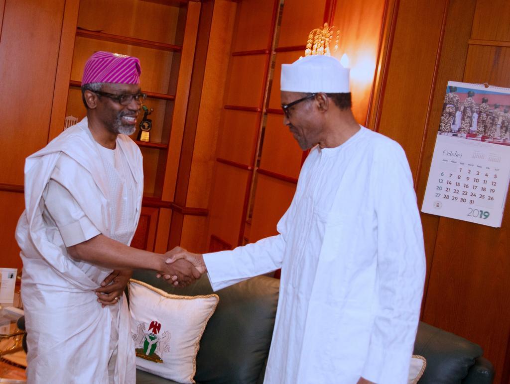 President Muhammadu Buhari and Speaker of the House of Representatives Hon. Femi Gbajabiamila [Twitter/@BashirAhmaad]