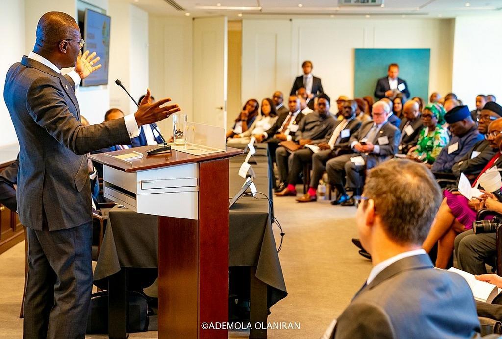 Gov. Babajide Sanwo-Olu at the 74th United Nations General Assembly [Twitter/@jidesanwoolu]