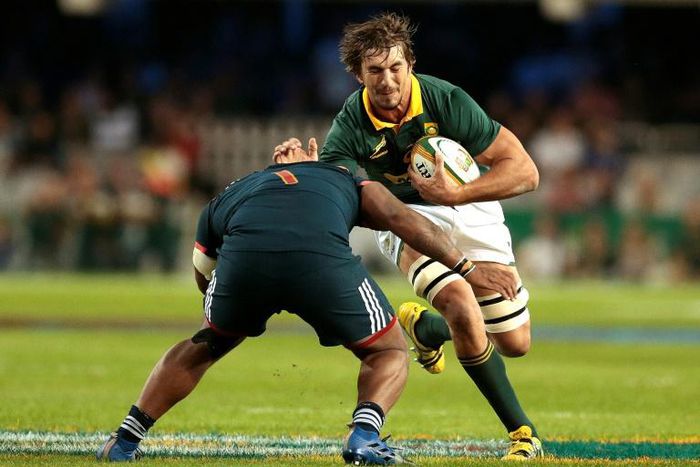 The Springboks have opened an internal probe into Eben Etzebeth over allegations of assaulting and racially abusing a homeless man just before the World Cup
