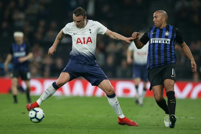 Dimitar Berbatov played for Tottenham in an exhibition game against an Inter Milan veterans team containing Mikael Silvestre in March. Berbatov scored