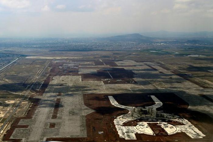 Mexico City's planned new airport, pictured here in Texcoco, Mexico in June 2018, will apparently not be completed