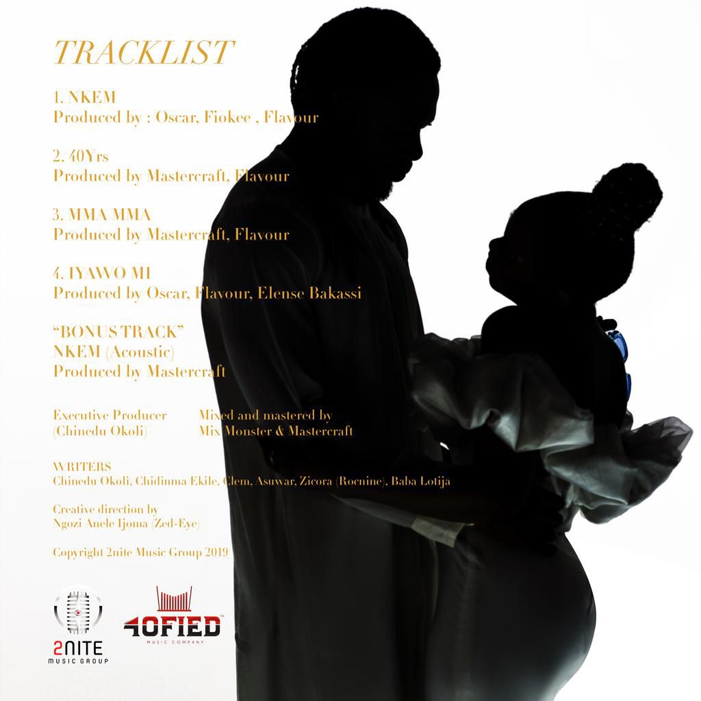 Tracklist and artwork for '40Years Everlasting EP' by Flavour and Chidinma. (WTWMedia)