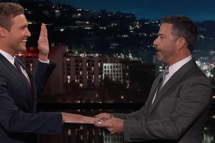 Watch Jimmy Kimmel 'Swear In' the Newest Bachelor