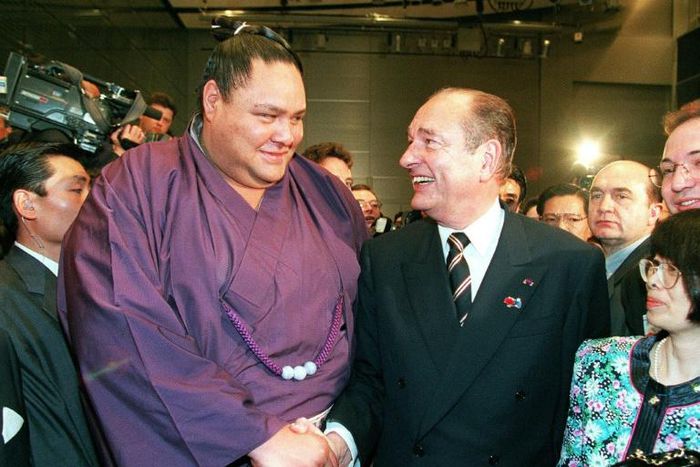 Chirac's love of sumo extended back decades and he helped bring the sport to Paris several times