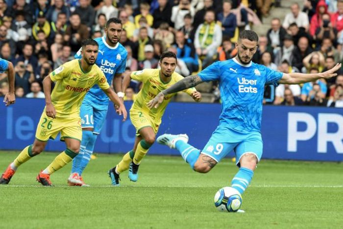 Dario Benedetto walloped his penalty kick way over the Nantes crossbar