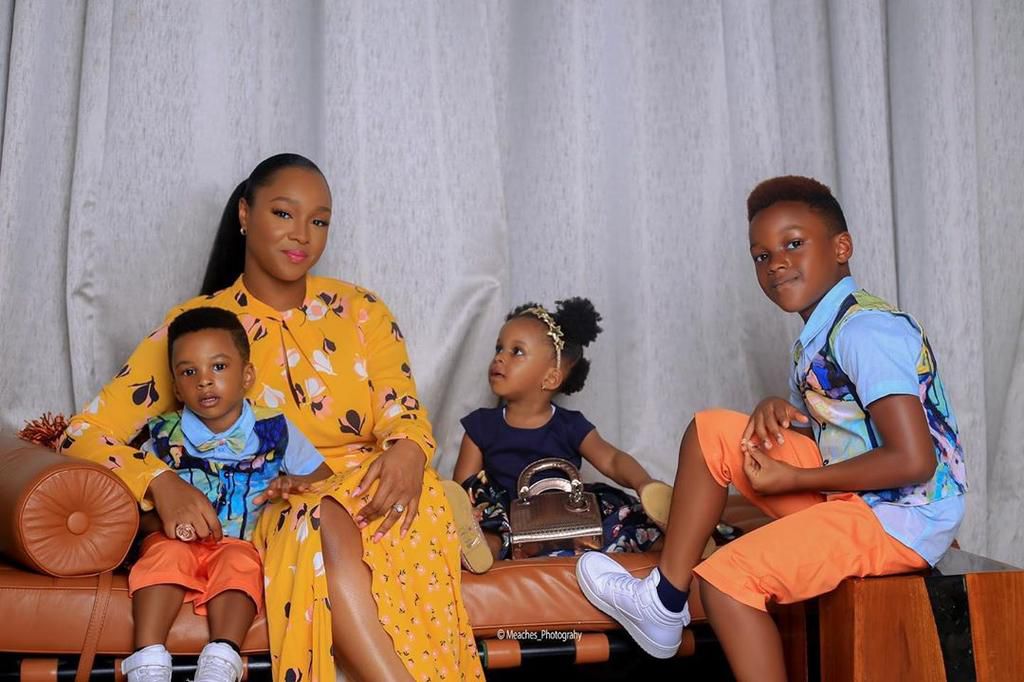 Anita Okoye and Paul Okoye have been married for five years and have three kids including a set of twins, Nathan and Nadia. [Instagram/AnitaOkoye]