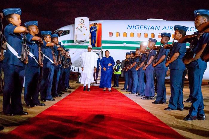 President Muhammadu Buhari arrives South Africa for State Visit, Bi-National Commission meeting [Twitter/@NGRPresident]