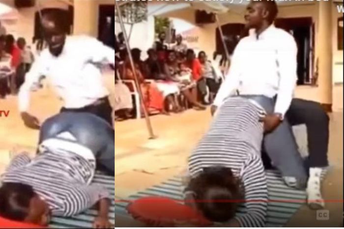 Pastor uses female member to demonstrate how to give orgasmic and heart-touching doggy style (video)