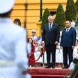Australian Prime Minister Scott Morrison with his Vietnamese counterpart Nguyen Xuan Phuc in Hanoi