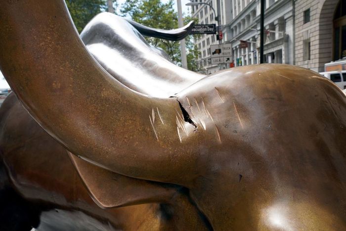 Attack Leaves Wall Street's Iconic Bull With a Gash on Its Horn