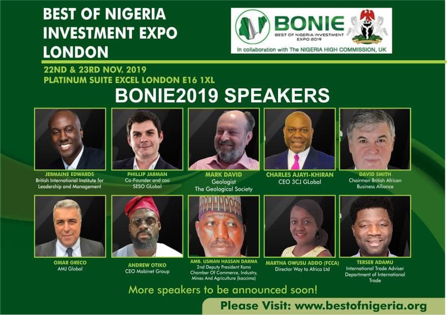 Bonie 2019, largest Nigeria investment exhibition invites, sponsors, investors, exhibitors