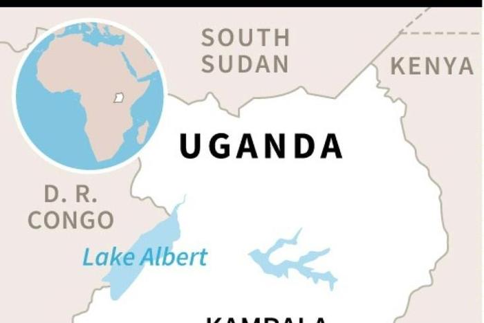 Map locating fuel truck explosion in Kyambura