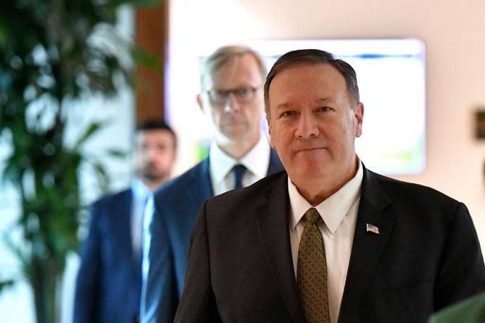 US Secretary of State Mike Pompeo, pictured September 19, said that the United States was suspending work with the Afghan body in charge of monitoring corruption