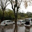 The Alpes-Maritimes and Var regions of southern France have been hit by torrential rainstorms that also caused huge waves in seaside areas