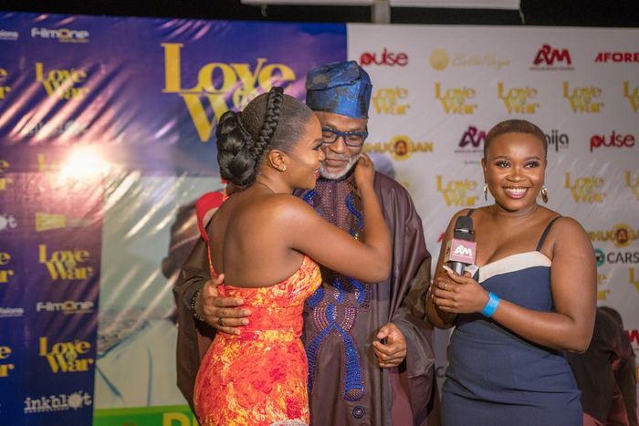 Omoni Oboli and R.M.D at Love Is War movie premiere