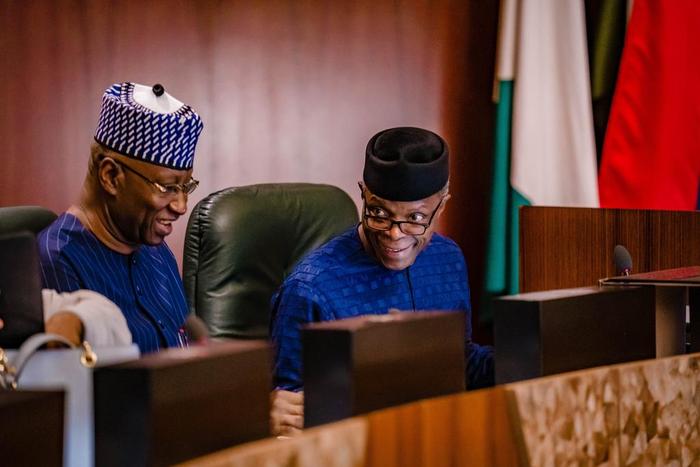 Vice President Yemi Osinbajo and the Secretary to the Government of the Federation, Boss Mustapha.
