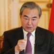 Chinese Foreign Minister Wang Yi during his AFP interview in paris