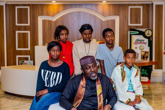 The students from Ethiopia and the founder of Rochas Foundation, Senator Rochas Okorocha. (Rochas Foundation).