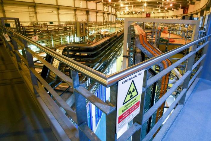 The synchrotron experimental area at the Diamond Light Source in Didcot, west of London, which will be used to help decipher Roman-era scrolls carbonised by the eruption of Moutn Vesusvius nearly 2,000 years ago