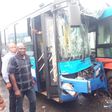 The two BRT buses crashed into each other in the Asolo area of Lagos State [LASTMA]