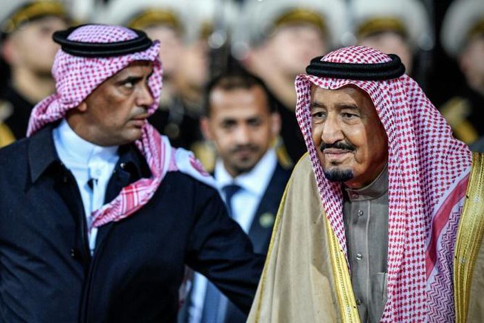 General Abdel Aziz al-Fagham (R) was well known in Saudi Arabia as the personal bodyguard of Saudi Arabia's King Salman