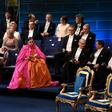 Sara Danius, centre, was one of seven members to quit the Swedish Academy