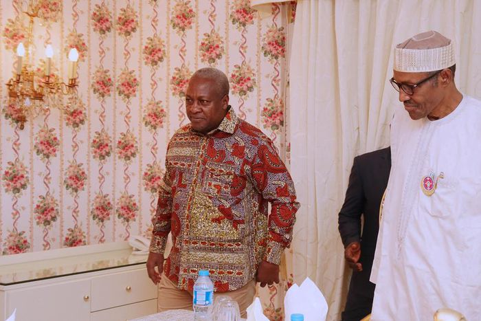 Mr John Mahama, Former President of Ghana and President Muhammadu Buhari. [encomium]