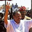 Sudan's Prime Minister Abdalla Hamdok visits a camp for the displaced in El-Fasher, the capital of North Darfur state in the war-devastated western region
