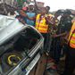 2 escape death in Onitsha as containers fall on vehicle