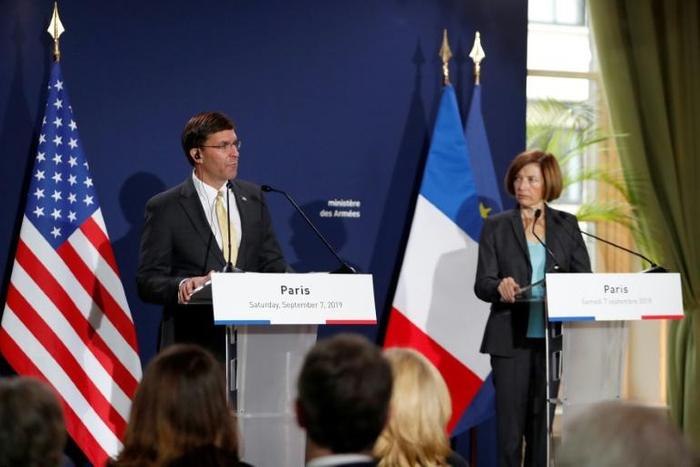 French army minister Florence Parly (R) and US Secretary of Defense Mark Esper (L) failed to indicate if they made any progress in de-escalating the Iran situation during their Paris talks