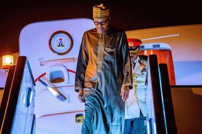 President Muhammadu Buhari arrives Nigeria