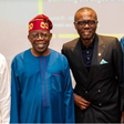 From Left: Deputy Governor, Dr. Obafemi Hamzat; Asiwaju Bola Tinubu; Governor Babajide Sanwo-Olu and Minister of Works and Housing, Mr. Babatunde Fashola, SAN at a retreat for Lagos State cabinet members and permanent secretaries. (Twitter/Punch)