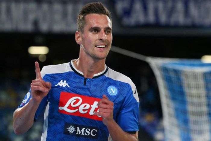Napoli's Polish forward Arkadiusz Milik scored his first goals this season