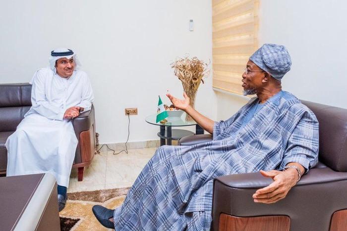 UAE Ambassador to Nigeria, Fahad Altaffag visited the interior minister, Rauf Aregbesola  [Twitter/@raufaregbesola]