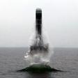 This picture taken on the morning of October 2, 2019 and released by North Korea's official Korean Central News Agency (KCNA) on October 3, 2019 shows the test-firing of "the new-type SLBM Pukguksong-3" in the waters off Wonsan Bay of the East Sea of K...