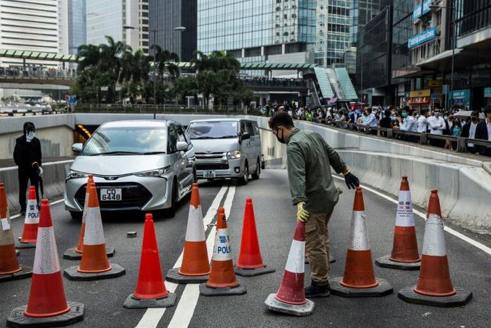 Hong Kong Police spokesman John Tse said he was not in a position to comment on rumours of a curfew