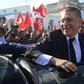 Tunisian presidential candidate Nabil Karoui meets his supporters in the northern city of Bizerte on October 11, 2019 two days before a runoff vote pitting him against independent conservative academic Kais Saied