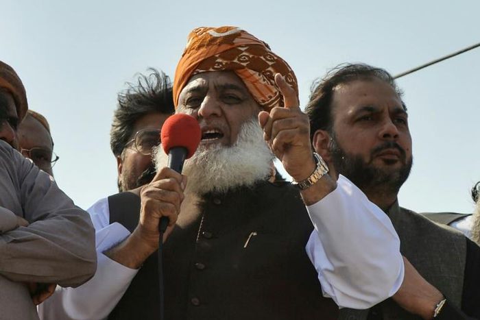 Maulana Fazlur Rehman is leading thousands of protesters in a march on Islamabad, calling for the overthrow of Prime Minister Imran Khan